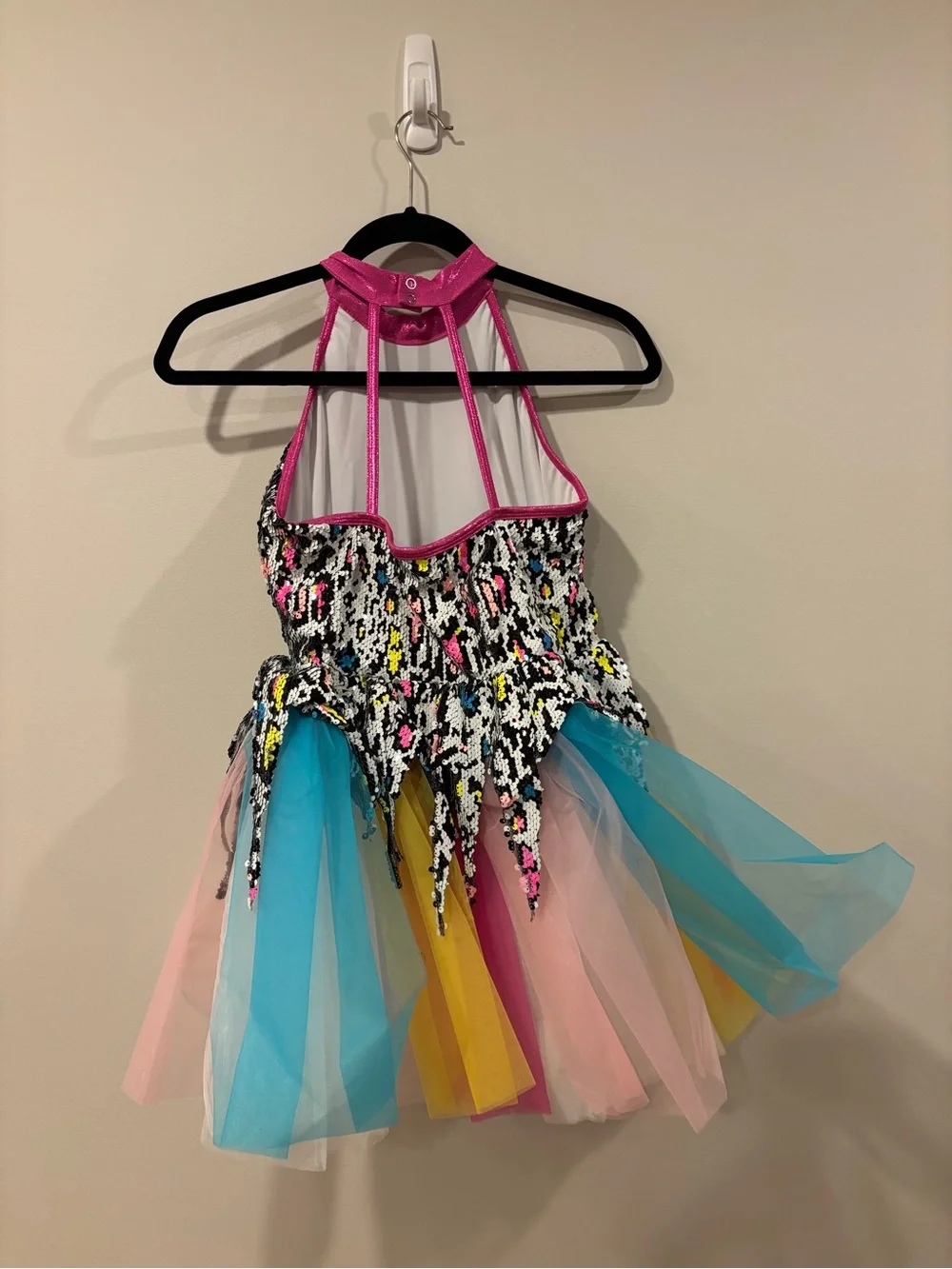 NWT Revolution Dance Costume Party Animal Rainbow Animal Print Girls XL RC24651